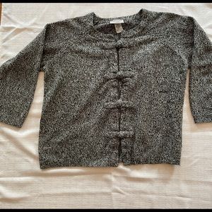Venezia Vitale Grey Knit Cardigan Sweater